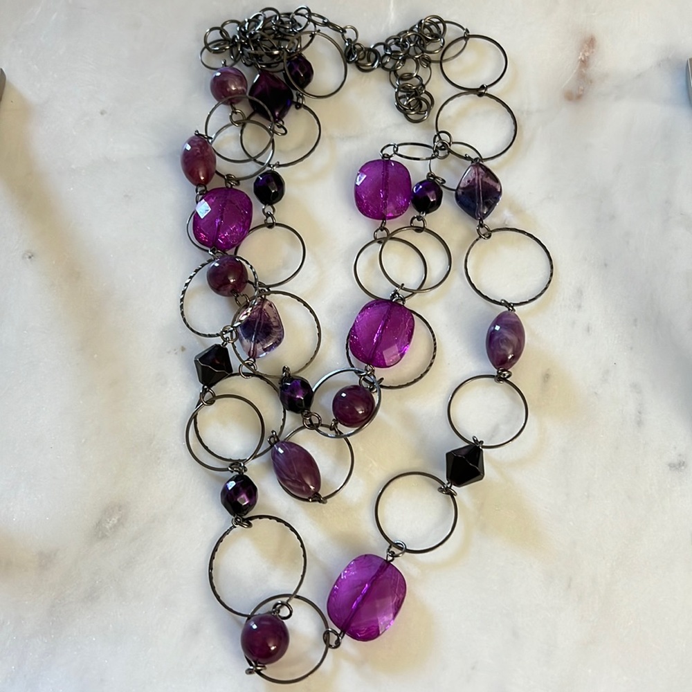 Purple Fashion Necklace